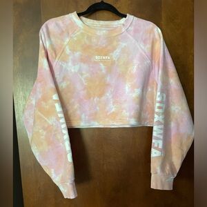 Sarah’s Day x White Fox Athletic SDXWFA crop jumper sweatshirt Tye Die M